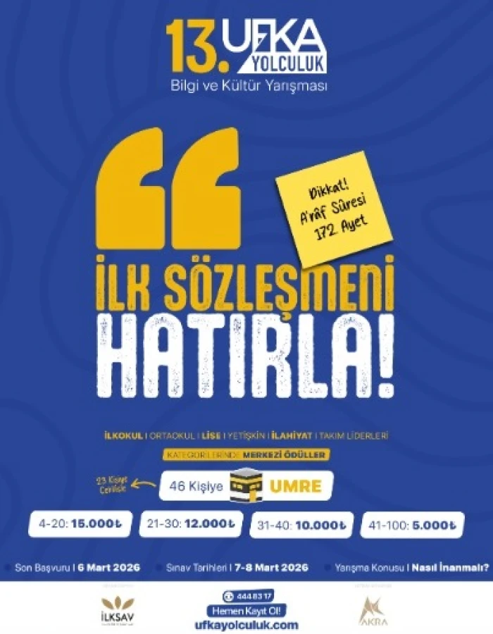 Ufka Yolculuk Yarışması bu yıl 13. kez düzenleniyor