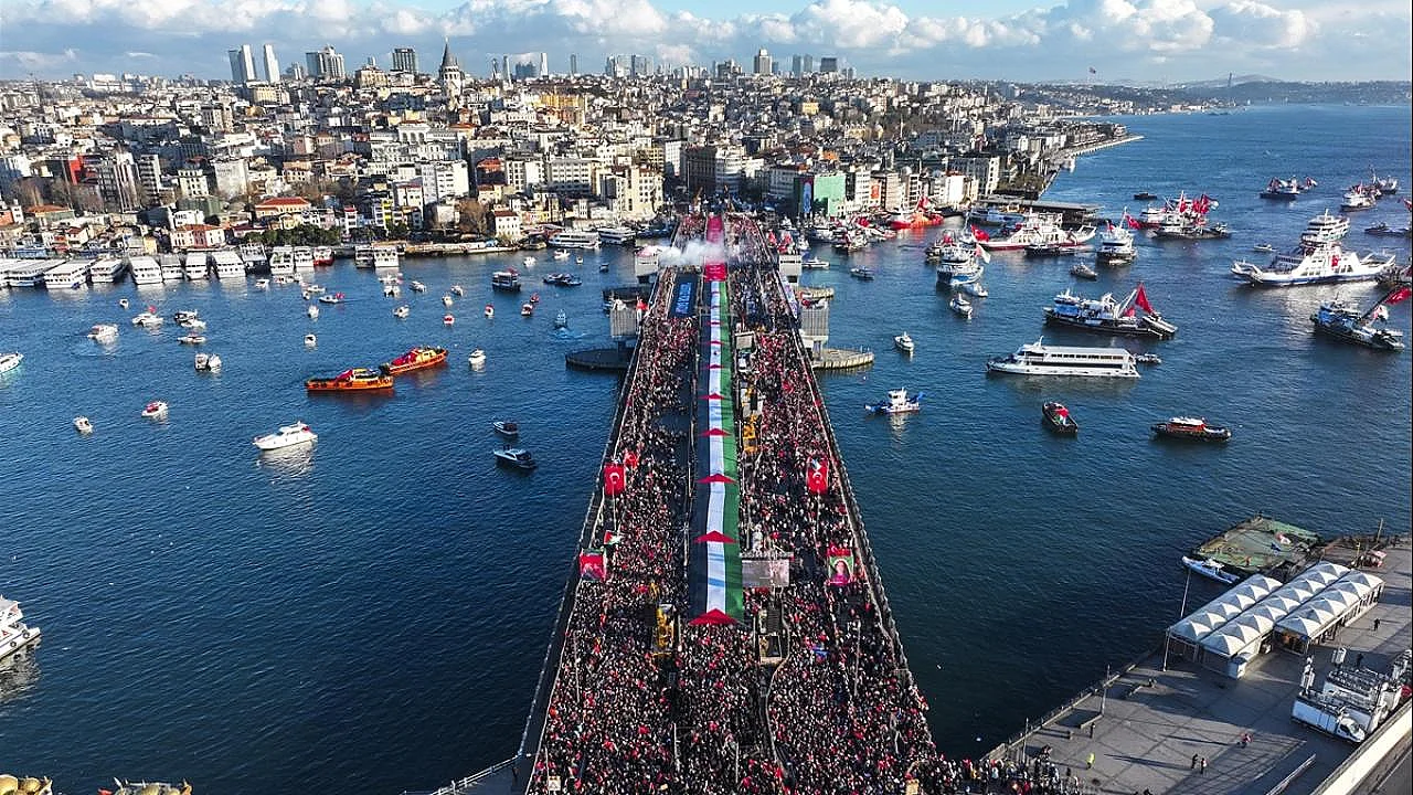 İstanbul’da Filistin’e destek yürüyüşü