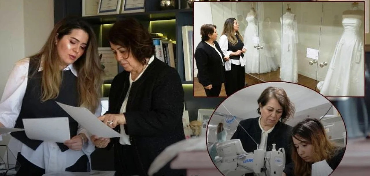 Memurluğu bıraktı, şimdi dünya markalarına gelinlik dikiyor